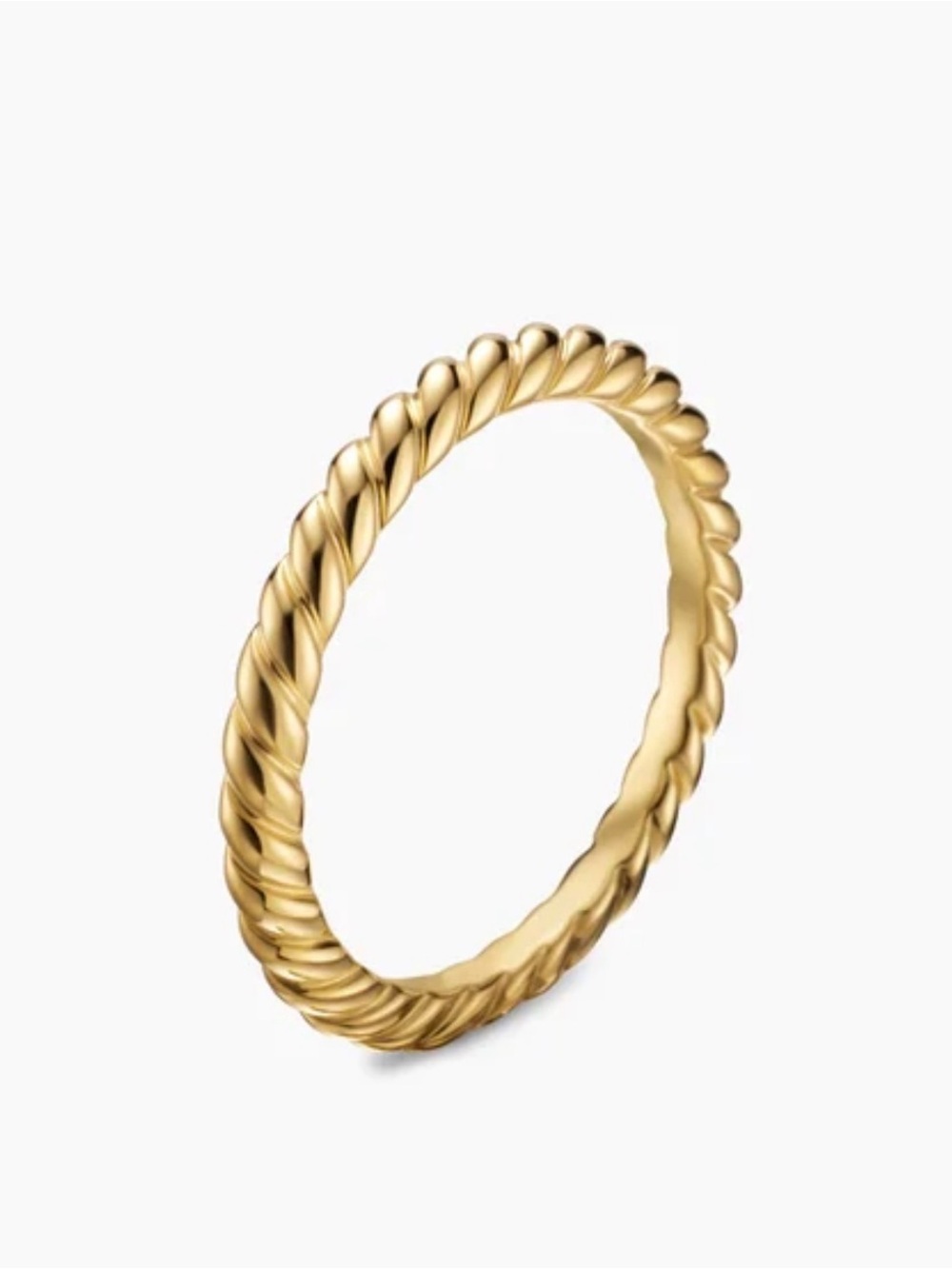 David Yurman 2mm Cable Band Ring 18K
